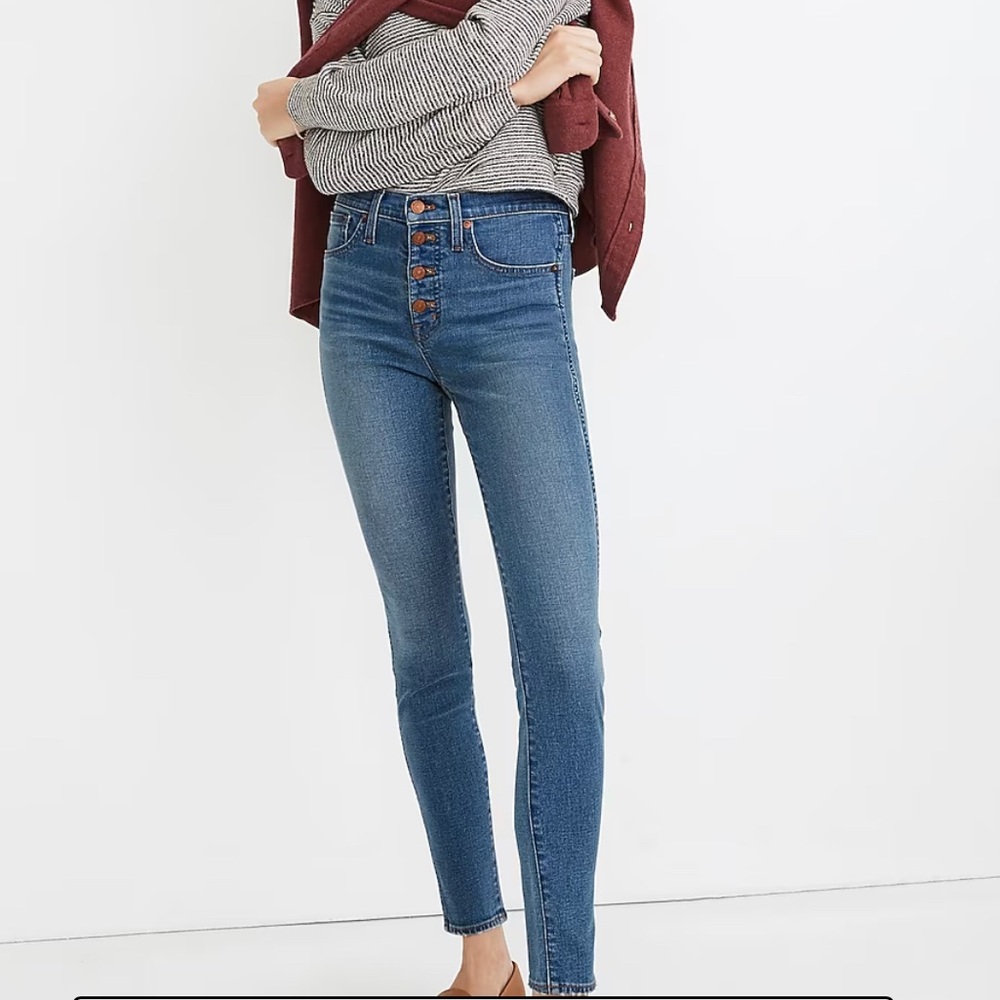 10" High-Rise Skinny Jeans in Dewitt Wash: Button-Front TENCEL™ Denim Edition